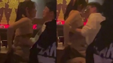 最新重磅大瓜海伦斯酒吧，一女战两男，现场直播，黑白双煞，白衣大侠结束了，然后黑衣大侠登场，大开眼界！