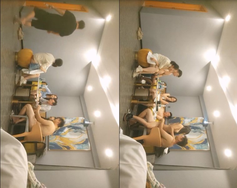 【换妻游戏呀】，今夜3对夫妻，年度换妻淫乱盛宴，极品27岁夫妻，颜值超高，情色小游戏中纷纷裸体