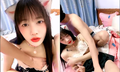 纯欲系天花板！猫耳朵超高颜值美少女！首次和炮友双人秀，揉捏白嫩小奶子，尿尿掰穴吃JB