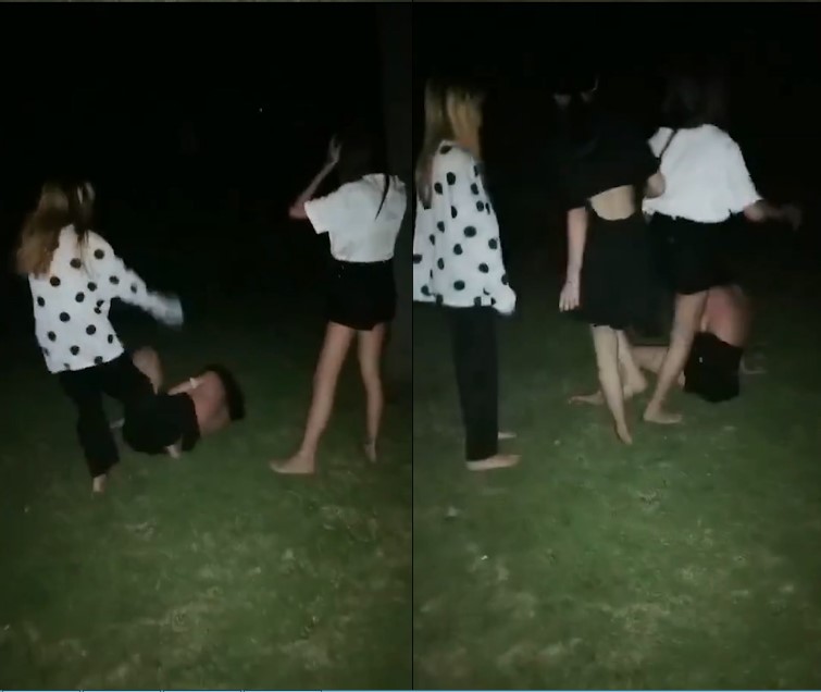 技校女生打架挺厉害,把另一女生眼睛都打肿了 ,还强迫她脱光衣服