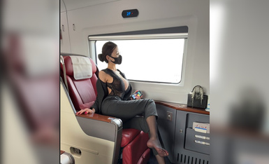 脸红Dearie 动铁艳女黑丝秘书 反差女神有钱人的玩物 肛塞开档黑丝蜜尻 高颜值尤物淫值爆表.