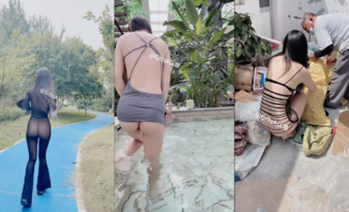 極限露出網紅@淺淺(Gi9zA) 尺度私拍視圖合集（1）