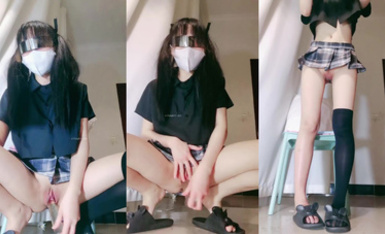 長腿過膝襪可愛雙馬尾妹子 蔡文文 (3)