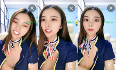 人氣女神【嫩模貝貝】制服誘惑~騷舞勾引~抖臀擠胸 (13)