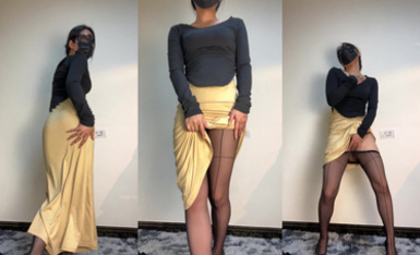 優優 黑絲黃裙裸舞