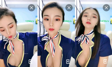 人氣女神【嫩模貝貝】制服誘惑~騷舞勾引~抖臀擠胸 (12)