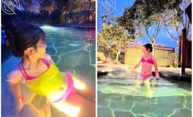 海角社區泡良大神【我的母狗房東】溫泉門和美女房東泡溫泉，當著大家面內射就是刺激，無視路人