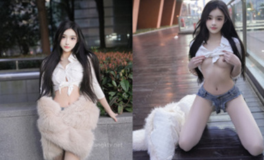 顏值身材極品的秀人網極品嫩模 龍雪兒 與攝影師的私拍