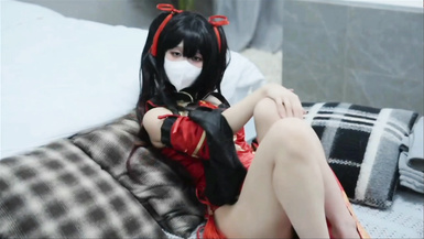 妄妄_長腿姐姐COS時崎狂三_無毛騷穴被肉棒塞滿瘋狂抽插