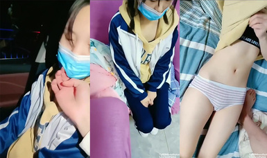 高中清純眼鏡學妹初夜開苞，兩片陰唇飽滿肥美，裂縫相當緊致，辣手摧花，落紅點點～ (2)