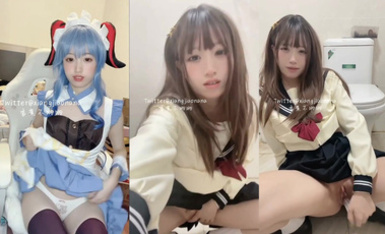 極品人形小母狗！推特露臉可欲可甜清純00後福利姬【香蕉不吶吶】最新VIP訂閱，臉逼同框各種紫薇 (3)