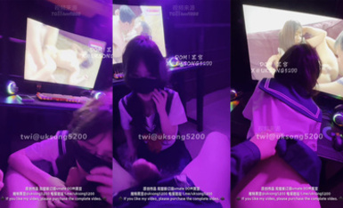 2024.7.25，大神復出，980元新作【DOM黑宮】在網吧做愛，19歲學生妹調教，頂不住了(1)