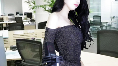 網易CC騷主播【白妖妖】單口相聲【白秘書升職記】2K原版畫質，自導自演，大膽口嗨，勾引老闆，道具自慰 (2)