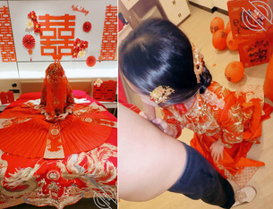 姐姐穿上「秀禾」的瞬間，老女嫩逼受到刺激，瘋狂噴水，強力深喉