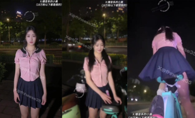 【小美miyoki】在共享單車坐墊上綁上假雞巴 悠閑的騎在大街上